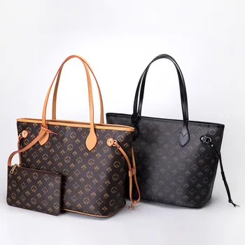 Чанта през рамо портмонета и чанти комплекти за жени 2021 New Luxury Мъкна Mahjong Leather Designer Big Ladies Hand Bag Fashion