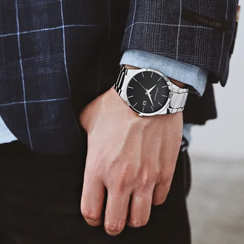 Часовници Мъжки кварцов часовник Men 2018 Top Luxury Brand relogio msculino Casual Steel Waterproof Clock мъжки ръчен часовник Xfcs saati