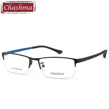 Чашма марка мъжки качествени оптични очила Мода пода дограма за алуминиеви рамки TR90 Arms Eyeglass Eye Frames мъжете прозрачни лещи