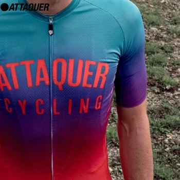 Червен хладен стил 2020 Attaquer с къс ръкав колоездене Джърси открит в свободното време, спорт, каране на велосипед дрехи летни велосипедни унисекс ризи