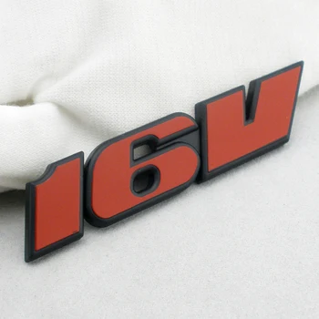 Червеният цвят авто надпис 16v емблемата на Passat икона Поло 3D стикер Corrado емблема на задната врата лого