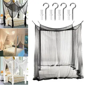 Черен /бял врата навес mosquito net плат на окото насекомо Shelterd girls Princess Room Bed Decor палатка защита на децата WZ101