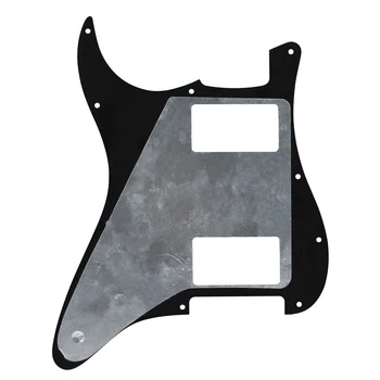 Черен цвят ST Guitar Pickguard 11 дупки 3Ply HH Guitar Pickguard за РР Китара Strat