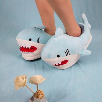 Чехли акула Мъжки обувки закрит fuzzy Мъжки обувки унисекс женски сиво Asika пухкави пързалки начало на мъжки зимни обувки