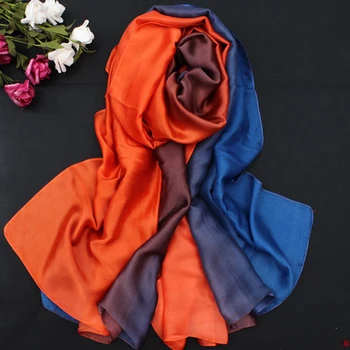 шал пролет, лято, плаж, открит цвят копринени шалове шал жена наклон шал 190 * 100 см жените тънък дълъг асиметрична шал