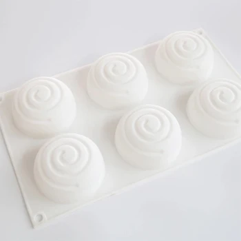 Шест дупки през цялата вихрушка силиконови форми за сапун DIY ръчно изработени сапун като мухъл силиконови пулсации форми от глина аромат на смола каменни форми