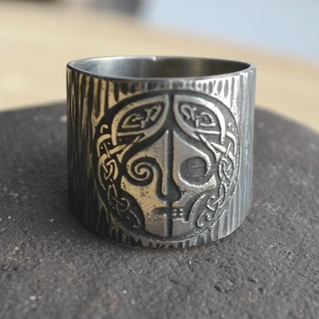 ЭЙХИМД скандинавска митология Боговете Hel пръстен Viking Хела руни група от неръждаема стомана келтите езически Амулет украса