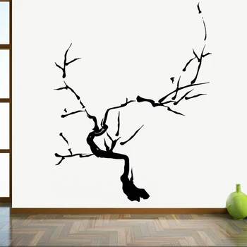 Японски бонсай дърво стикер на стената клон Източен винил офис самозалепващи стикери за стена училищен клас декорация на дома Y966