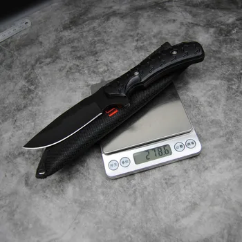Японски открит черен сгъваем черен 440c58HRC висока твърдост открит спасителен водолазен нож остър тактически сгъваем нож