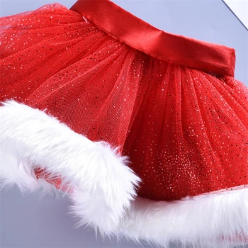 0-8Y Коледа бебе Baby Girl поли лента за глава Коледен фестивал на поличка от дантела кожени поли облекло облекло е костюм по 2 елемента