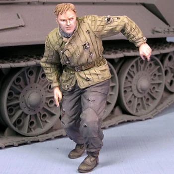 1/35 мащаб неокрашенная смола фигура съветския танковия екипажа Бягство 2 цифри фигура колекция