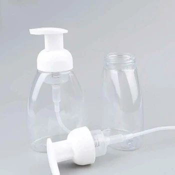 1/5/10 бр 250/300 млtravel преносим PET бутилки за многократна употреба пластмасови празни помпа ясно бутилка сапун, шампоан, лосион, пяна опаковка-35