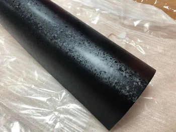 10/20/30/40/50X152CM Черно ковано въглеродните винил фолио с въздушни свободни мехурчета лепило САМ Car Styling Sticker Decal Wrapping