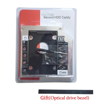 12,7 мм 2-ри твърд диск SSD Drive Caddy адаптер за ASUS K40 K40AB K40IJ K40IN(подаръчен оптично устройство bezel )G750JZ-T4023H X75V X52J UJ160