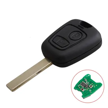 2 бутона за дистанционно управление от ключа на автомобила накрайник за дистанционно управление за PEUGEOT 307 433MHZ с чип транспондер Pcf7961