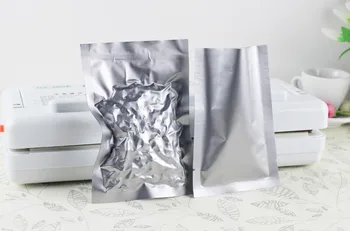 200шт малък открит горния вакуум чанта от алуминиево фолио брашно прах чай мазна козметика за нокти Красотата вакуумированные Термосваривающие чанти