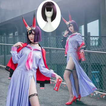 2019 Fate/Grand Order Assassin Shuten-douji Cos Woman JK Секси Моряк Uniform cosplay костюм за Хелоуин топ+пола+колие+чорап