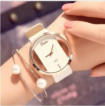 2019 нова мода жените гривна часовник кожа Crystal ръчен часовник жените рокля дамски кварцов часовник zegarek damski Dropshiping