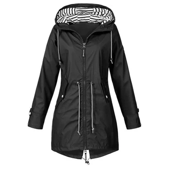 2019 пролет есен туризъм якета жени дами дъжд Jacker открит палто дъжд цип ветровка водоустойчив палта и сака S-5XL