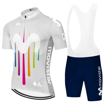 2020 Movistar cycling Team jersey men roupa de ciclismo masculino Summer Bike shorts suit Bicycle bike clothing