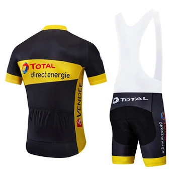 2020 TOTAL BLACK direct energy Cycling jersey 20D PAD bike shorts set men Ropa Ciclismo Maillot Culotte bicycling top отгоре