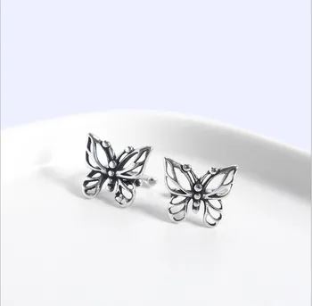 2020 мода s925 сребро ухото клип на обеци за жени катерачи няма пиърсинг фалшиви хрущяла обеци пеперуда