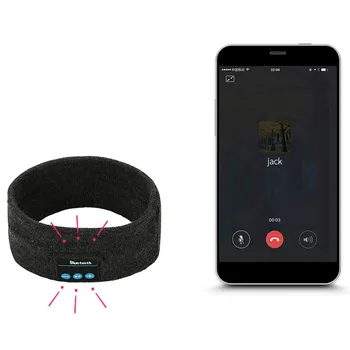 2020 нов висококачествен Bluetooth музикален лента за глава йога ластикът за коса вязаный прическа за сън слушалки високоговорители слушалки, Hands-free Sport