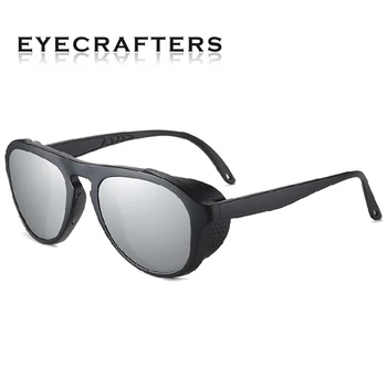 2020 ретро нощ кръгли поляризирани слънчеви очила марка дизайнерски обувки Реколта steampunk огледални очила нюанси Drive UV400 защита