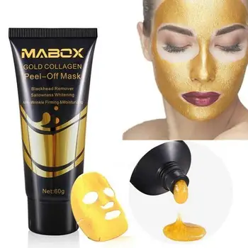 24-каратово Злато Collagen Peel Off Black Mask Peeling Acne Treatment Face Mask Black Deep Cleansing Blackhead Отстраняване грижа за кожата