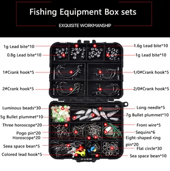 246 бр. морски риболовни принадлежности, риболовни примамки комплект кутия за съхранение на Multifunctiona риболовни куки аксесоари риболовен обзавеждане