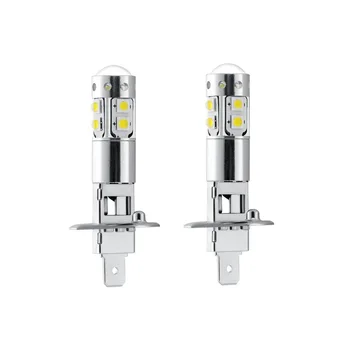 2pcs Top Quality High Bright White H1 50W High Power 10SMD LED Car Fog Replacement Lamp Bulb Automobile Driving Светлини DC12V