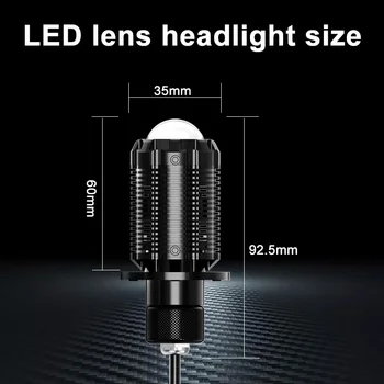 2x H4 9003 LED Mini Bi-LED Lel tangent Far Lens 6000k 3000k LED H4 Headlar Retrofit Car Styling High Low Светлини 12v