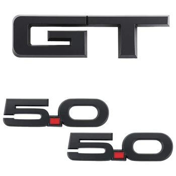 3 Pack Badge Emblems смяна на лого GT Emblem Plus 5.0 емблема съвместима със стикери Ford Mustang-2017