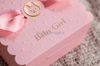 30 бр. нови творчески момиче първия ден на раждането полза на розова кутия шоколадови бонбони Baby shower Baby Born раждането на обява подаръчни кутии