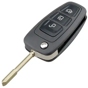433Mhz 3 бутона Flip Remote Car Key Fob с чип 4D60 и острие F021 са подходящи и за Ford / Focus / Mk1 / Mondeo
