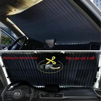 46/65/70/80 см колата на предната предното стъкло сенника на задното стъкло седалка, прибиращи козирка Upgarde UV-защита на завесата за suv камион