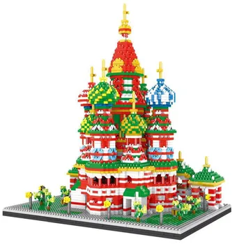 4650+ Mirco Blocks Architecture Model Colorful Church Building Toy Saint Basil's Cathedral for Kids Educational Gifts Juguetes