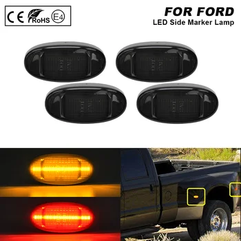 4шт за Ford F-250, F-350 И F-450 F-550 Super Duty 2011-2018 LED Fender Bed предна/задна странична оа лампа Upgrade Kit светлини дим