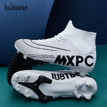 BALDAUREN нов FG футболни обувки за мъже, високи глезена TF футболни обувки децата дишаща футбол футболни обувки, мъжки футболни обувки мъжки обувки