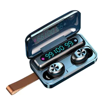 Bluetooth слушалка F9 TWS натиснете слушалки Безжични Bluetooth 5.0 слушалки водоустойчив led дисплей спортни слушалки