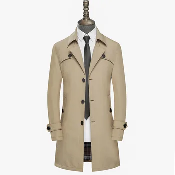 BOLUBAO Марка на мъжете тренч палто мода нов Slim Fit мъжки падина ветрозащитный бизнес стил официални мъжки дълги палта облекло