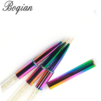BQAN 5mm/7 мм/9mm Colorf Handle Нокти liner четки Brush Hand Draw Tips Drawing Line Живопис Pen Tools маникюр Nail Art Brush
