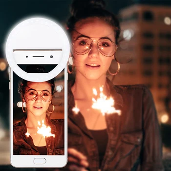 Dimmable USB charge LED Selfie Ring Light джобно допълнително осветление фотография Selfie Enhancing Fill Light за смартфон