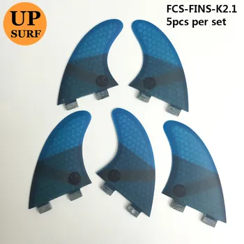 FCS K2. 1 FCS ребра фибростъкло ребра 5 per set три-четири fin set surfboard fins 4 цвят зелен / син / червен / сив лого upsurf