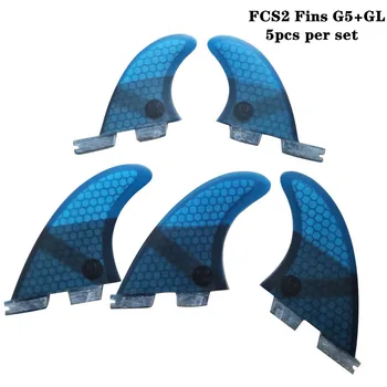 FCSII G5+GL Surfboard Blue/Black/Red/Green color Honeycomb Fins три-четири fin set FCS 2 Fin Hot Продавам FCS II Fin Quilhas