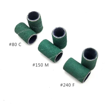 HYTOOS 100 бр. / компл. зелен маникюр шлифовъчни ленти за нокти бормашина аксесоари педикюр и грижа за ноктите полиране на гел-лак инструменти за отстраняване на