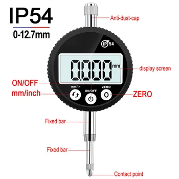 IP54 водоустойчив цифров индикатор 0-12. 7 мм 0.001 mm 0.00005 