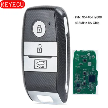 KEYECU 433MHz 8A Чип Smart Remote Key FOB 3 Button Transmitter Fob за Kia K2 KX3 KXCROSS 2018 P/N: 95440-H2000