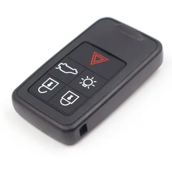 KEYECU 5 Button 6 Button Replace Remote Car Key Shell Case Fob for Volvo S60, V60 S80, XC60, XC70 V70 FCC ID: KR55WK49264