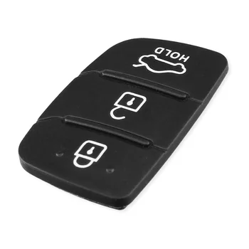 KEYYOU 10 бр. / лот авточасти подмяна на гумен калъф за ключове на автомобила Pad за Hyundai 3 бутона Key Shell е на кутията